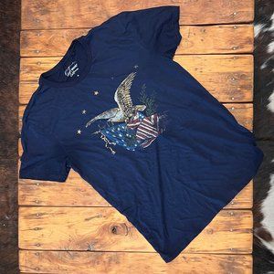Lucky Brand patriotic vintage slub tee. EUC